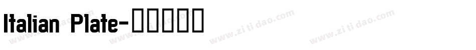 Italian Plate字体转换